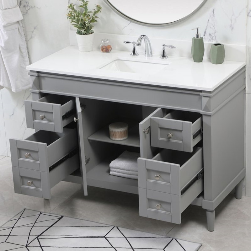 Ensemble de meuble-lavabo simple 48 po Readington, gris