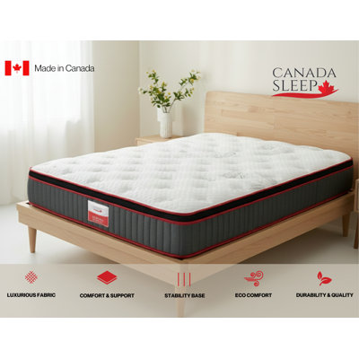 Canada Sleep 12'' Medium Copper Infused Infused Hybrid Mattress