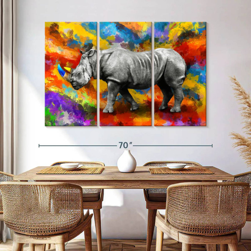 Brampt Rhino On Hues, 32" H x 50" W