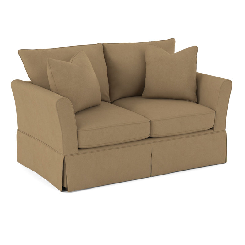Shelby Upholstered 60'' Sleeper Sofa, Bella Toast Performance Velvet