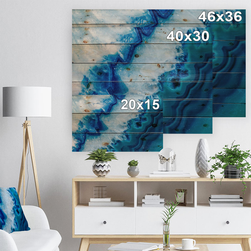 «Geode Slice Macro», art abstrait, H 30 po x l 40 po x P 1,5 po, Bois