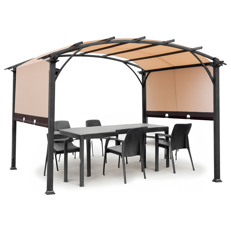 11 Ft. W x 11 Ft. D Metal Pergola with Canopy