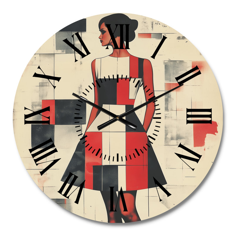 Horloge murale en métal Mod Dress, Médium