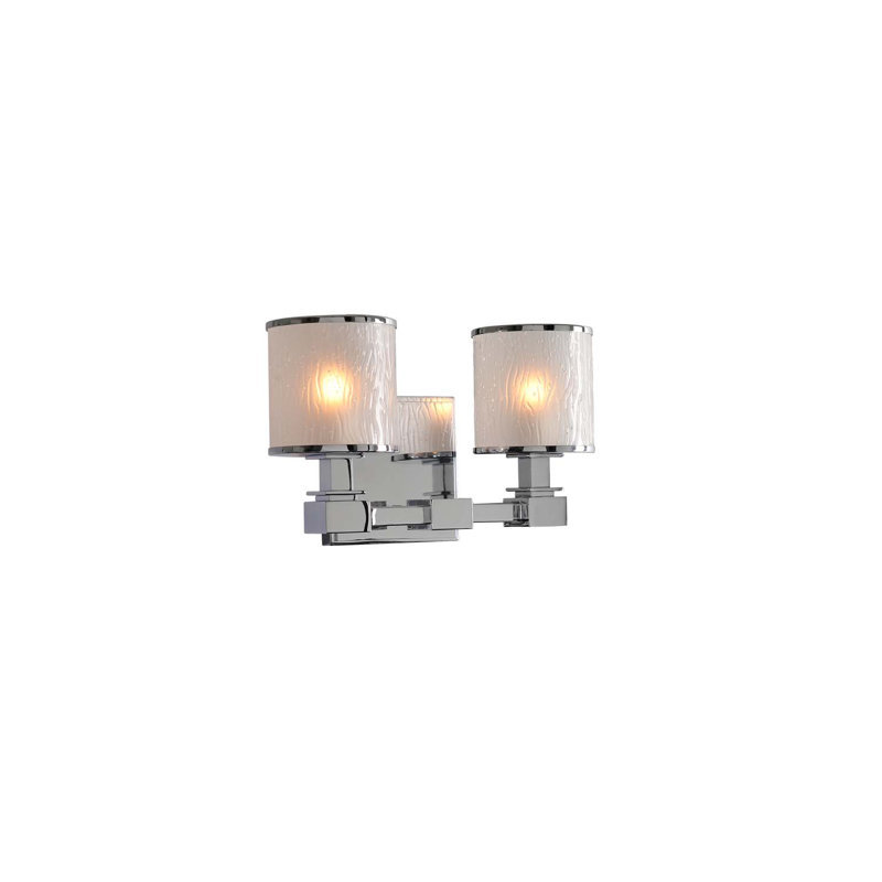 Destin 2 LT Polished Chrome Bath Wall Sconce Kalco, Chrome
