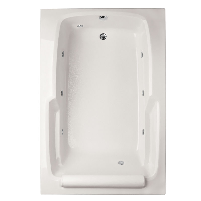 Duo 60'' L Bathtub, White, Polished Brass