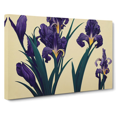 Perfect Iris Flowers - Wrapped Canvas Painting