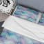 Ensemble de housse de couette en microfibre bleu / blanc 3 pièces