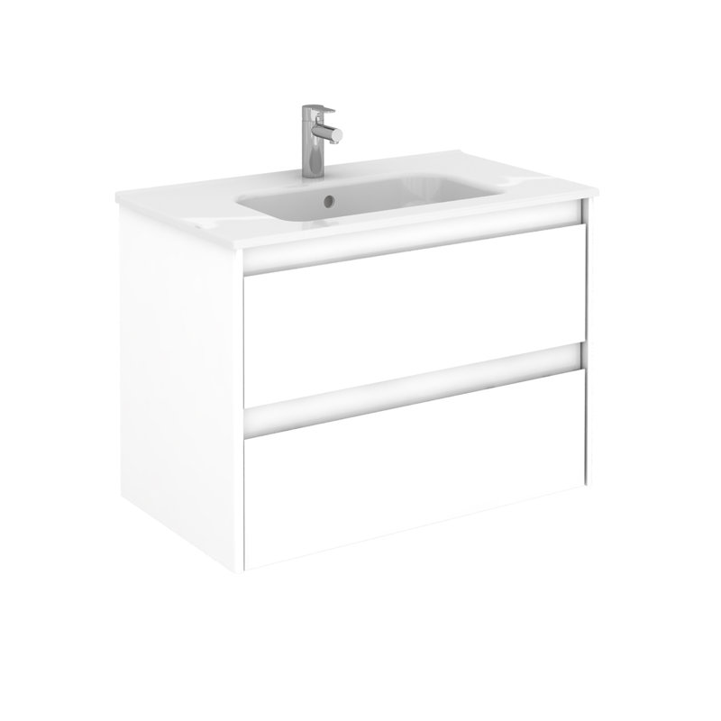 Ensemble de meuble-lavabo simple 32 po Ambra, Blanc brillant