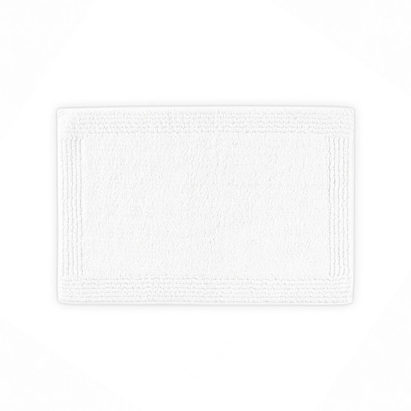 1 PCS 20X30" 100% Cotton Tufted 3000 GSM Reversible Bath Rug, Single - 30" L x 20" W, White