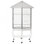 77" Flight Bird Cage Hexagon Covered Canopy Portable Aviary With Storage