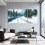 Ensemble de 3 impressions sur toile, paysage d'hiver-981788034