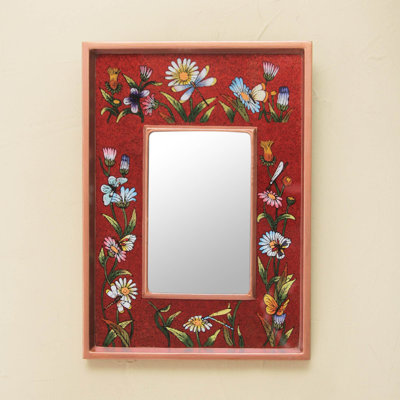 Elsby Solid Wood Frame Rectangle Wall Mirror
