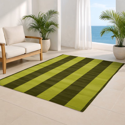 Tapis d'intérieur et d'extérieur à carreaux brun
