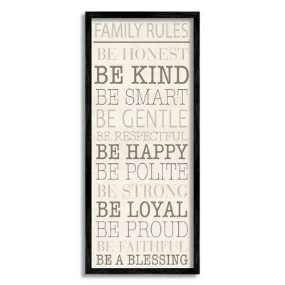 Uplifting Family Rules by Sundance Group Wrapped Canvas Print