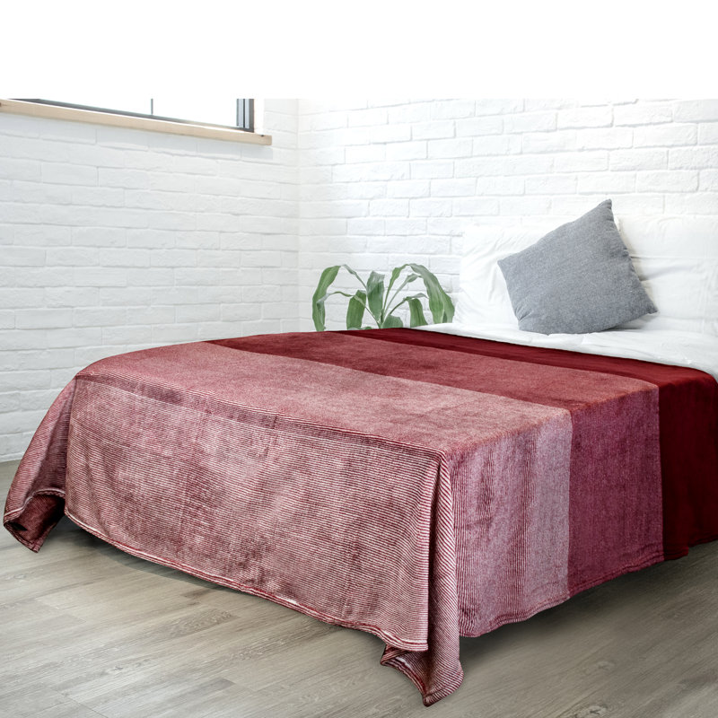  Couverture décorative super douce et douillette, 50 po x 60 po, Rouge