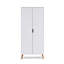 Maya Double Wardrobe - White with Natural-134117013