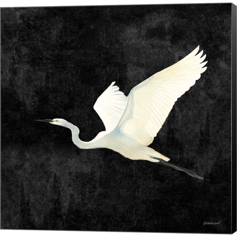 «Egret Alighting II» par Kathrine Lovell - peinture sur toile tendue