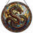 12"H Dragon Pattern Stained Glass Window Panel-359143737