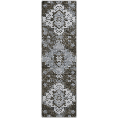 Premium Machine Washable Prisco Chocolate Rug