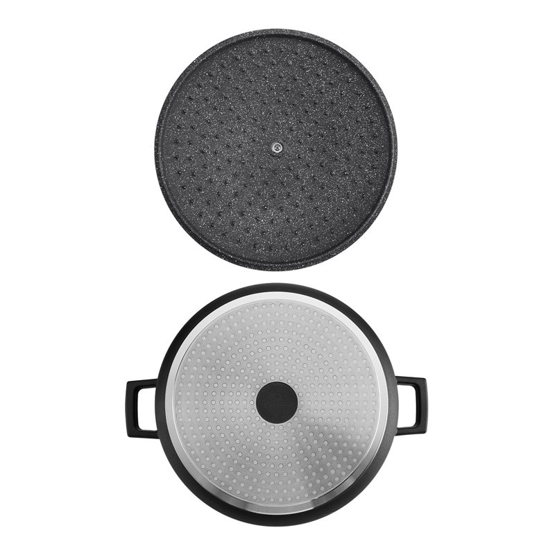 MasterClass Non-Stick Cast Aluminum Round Dutch Oven, 5