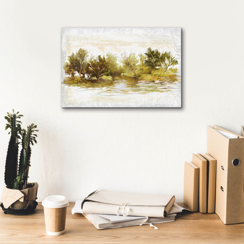 «River Bank Bend» par Art Licensing Studio, art mural sur toile, H 12 po x l 18 po x P 0,75 po