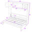 Lit escamotable double en bois avec armoires de rangement