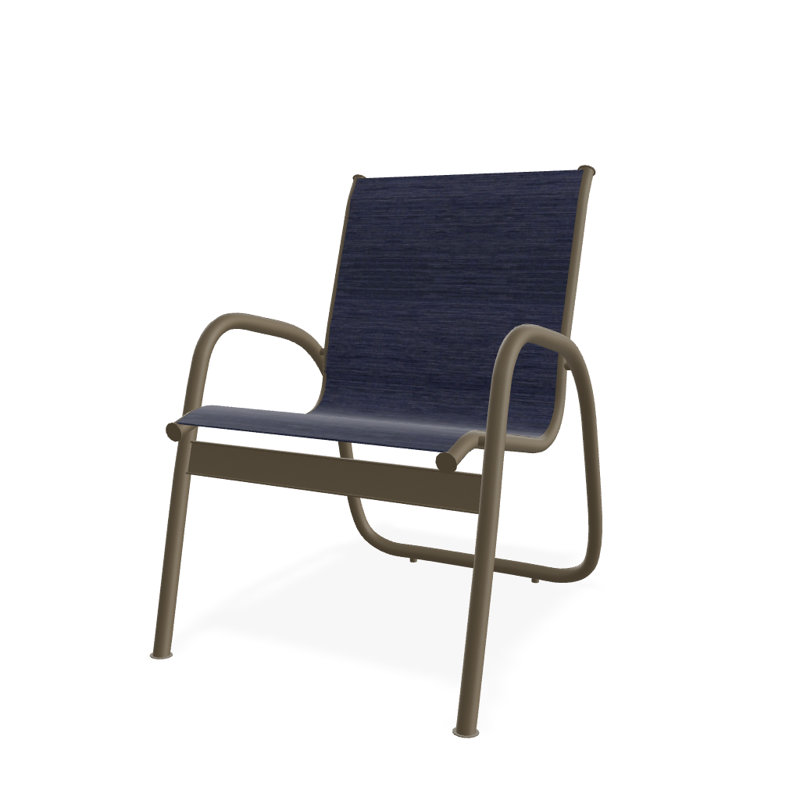 Fauteuil de patio Gardenella, Bois de plage texturé, Collectionnez l'indigo