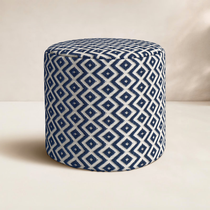 Repose-pieds Destina, Bleu marine / polyester ivoire
