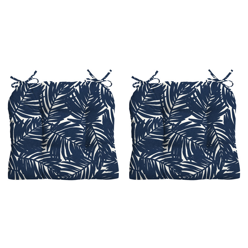 ARDEN Outdoor Seat Cushion, Blue Polyviscose