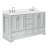 61'' Double Bathroom Vanity with White Quartz Top-93359465