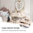 31.5"Luxury Solid Wood Compact Makeup Table with Mirror