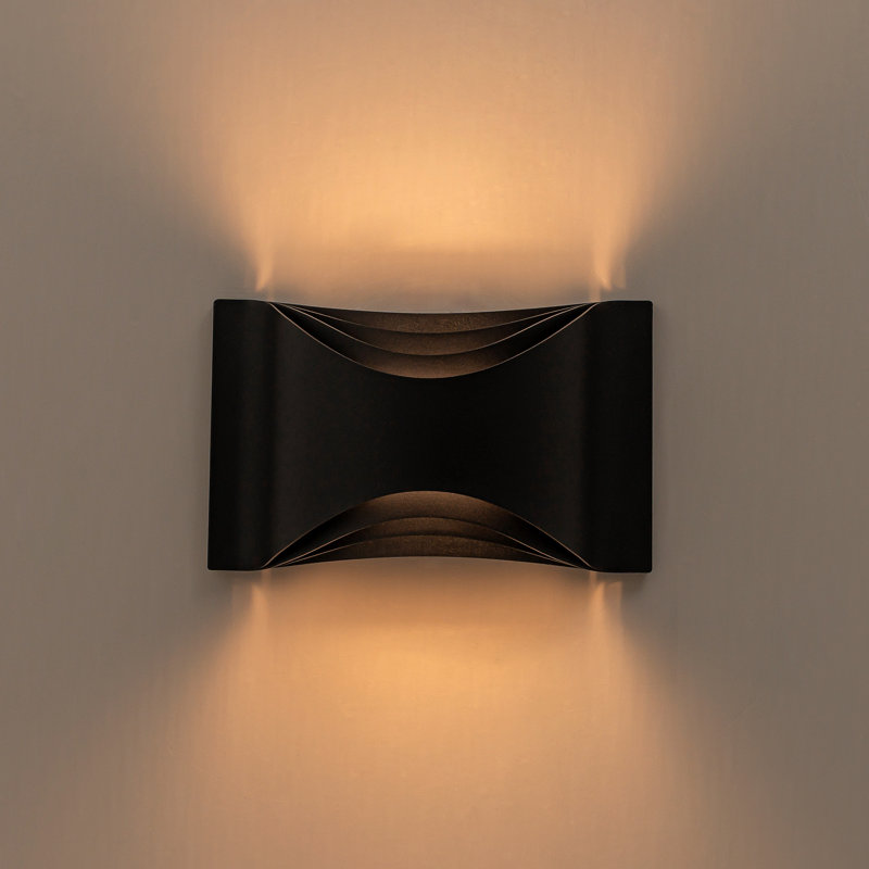10-in Black Dimmable LED Wall Sconce, Black
