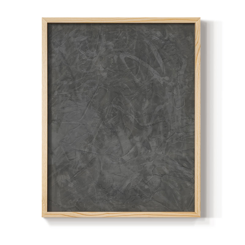 «Dark Intrigue I», reproduction encadrée - bois massif, H 15 po x l 12 po, Encadré naturel