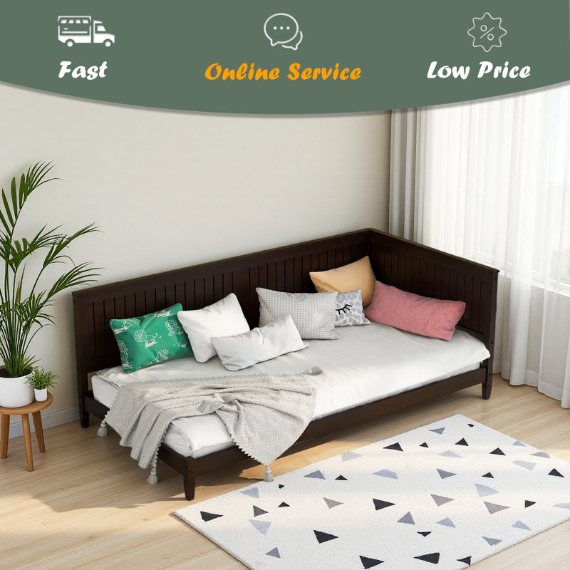 Wood Daybed/Sofa Bed, Twin, Espresso