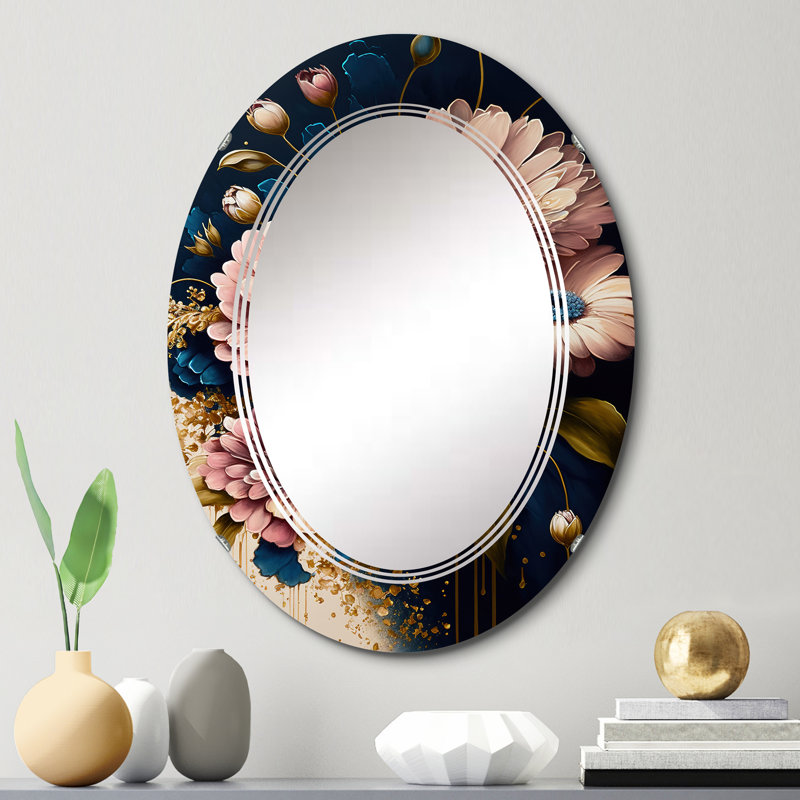 Miroir mural floral marguerite Radostina, 30 po x 20 po