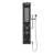 Leilani 8-in ShowerSpa with 6-Dual Function Body Jets Slide Bar Handshower and Built-in Mirror Black Glass and Chrome