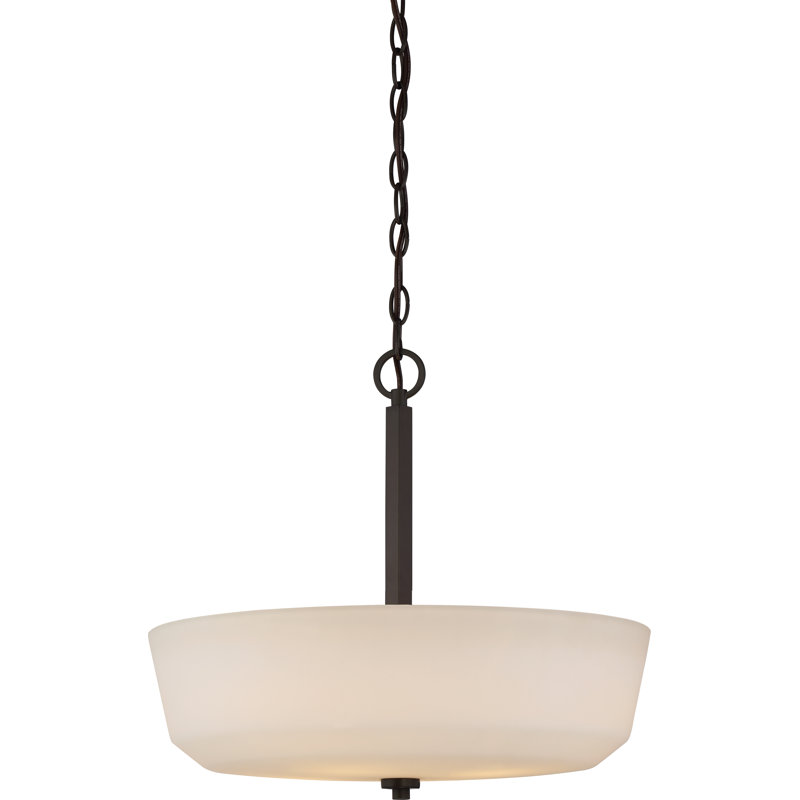 Luminaire suspendu simple 4 lumières Tolliver, Bronze forêt