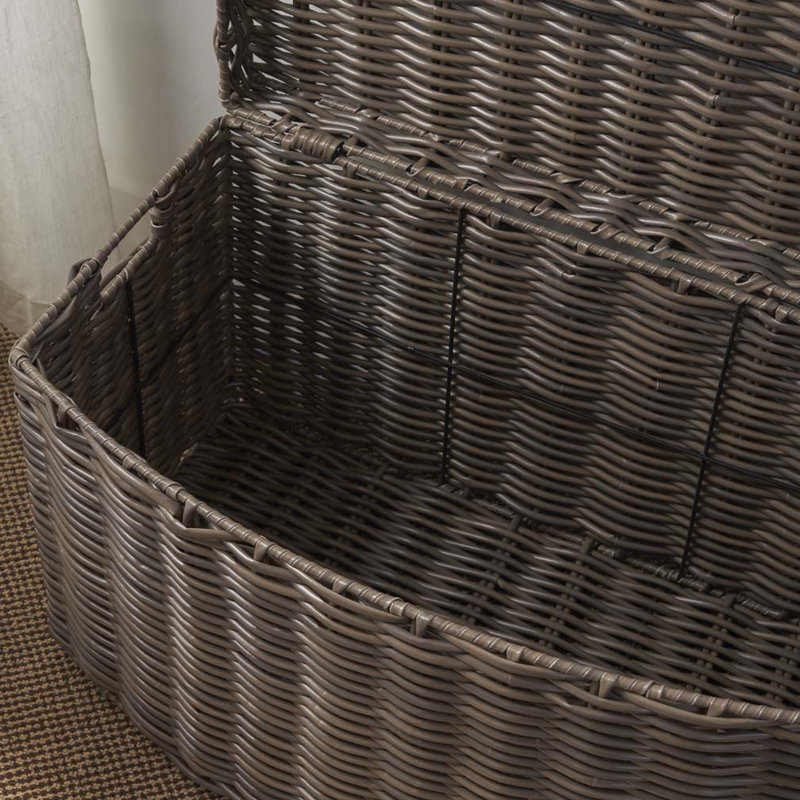 PE Rattan Wicker Rectangular Hamper with Lid