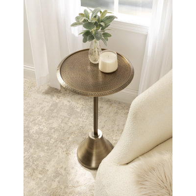 Alex-May Iron Top End Table