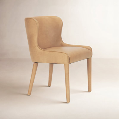 Thistle Nolan Slope Tan Leather Dining Chair