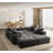 Oversized Modular Sectional Sofa,Sparkling Chenille Fabric Soft Cushion Sofa-1210707236