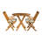 2 - Person Teak Solid Wood Patio Dining Set Round Table
