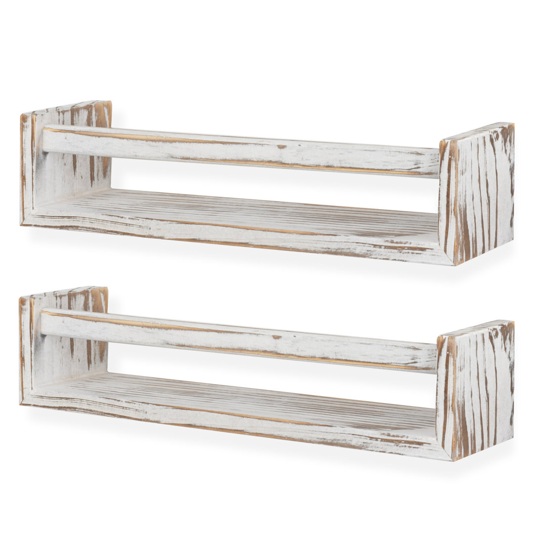 Northborough 2 Piece Solid Wood Floating Shelf (Set of 2) Harriet Bee 