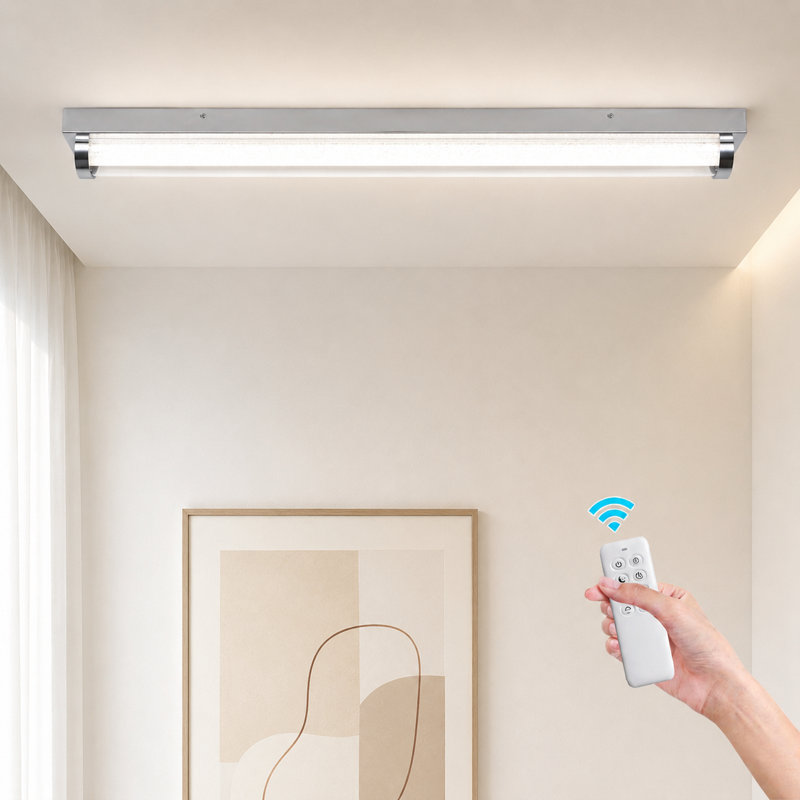 1 - Light 39.37" LED Dimmable Crystal Flush Mount