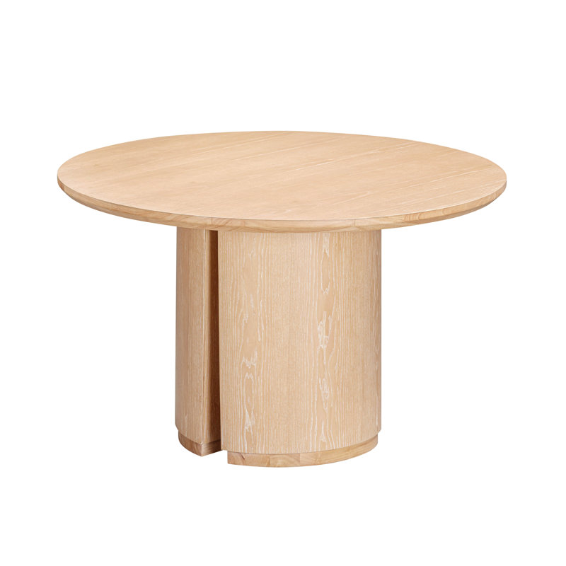 Loya Wood Round Dining Table, Natural