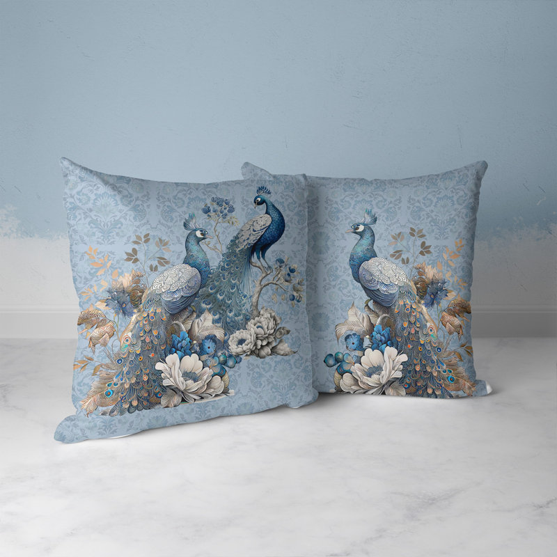 Regal Feathers Floral Reversible Throw Pillow, 20" x 20"
