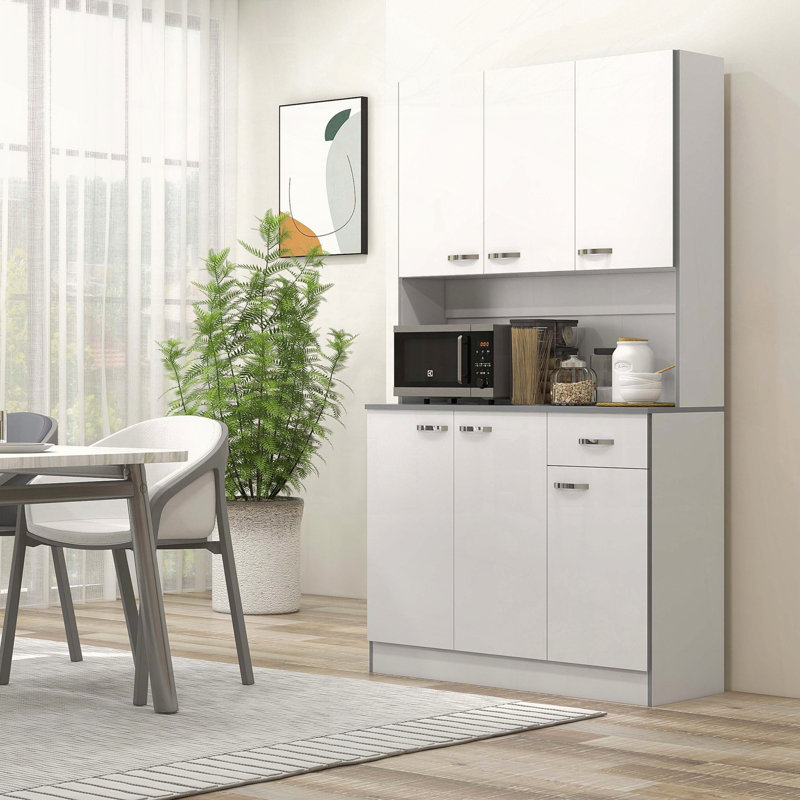 Buffet de cuisine moderne autoportant avec rangement et rangement