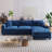 114.5" Corduroy Couch With 2 Pillows Oversized Sofa L Shaped Sectional Couch With Reversible Chaise With Two Armrests Hidden Storage Space Sectional Couches For Living Room-1071155131