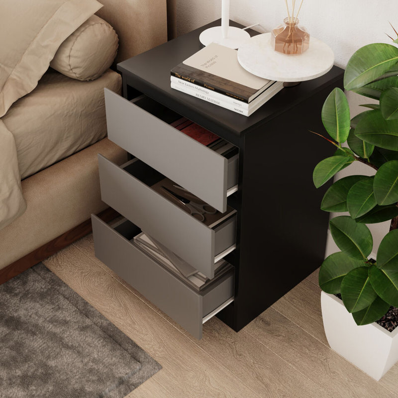 Prithiv 40cm W Solid Wood Bedside Table