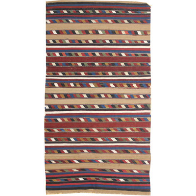 Tapis intérieure rouge en laine shirvan kilim handwoven antique